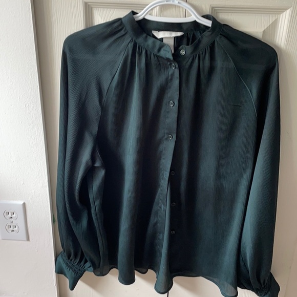 Sheer pine green blouse - Picture 1 of 1